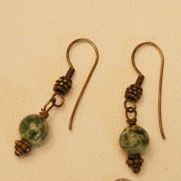 Set of Four (4) Dangling Stones Earrings - Picture 2 of 10